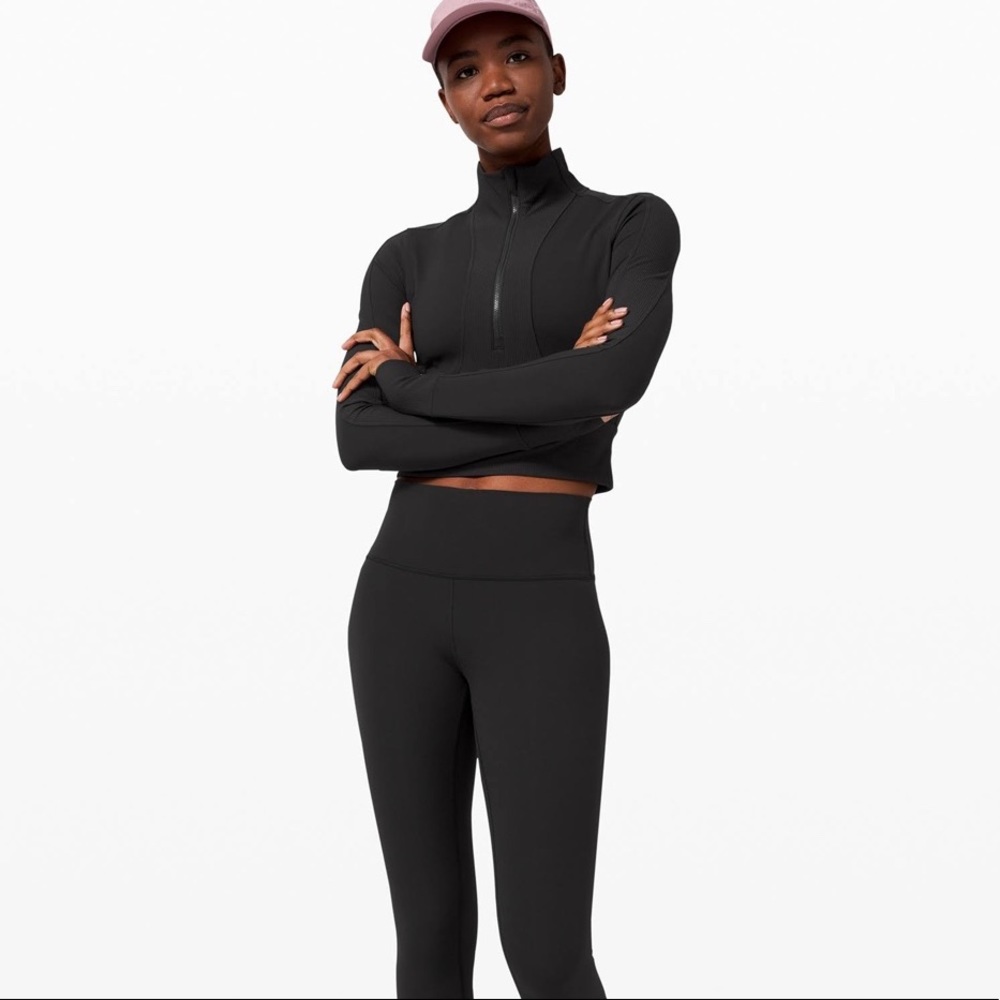 Lululemon 1/2 zip black ‘take it in stride’ jacket